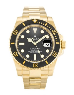 rolex submariner 40mm sort skive 116618ln