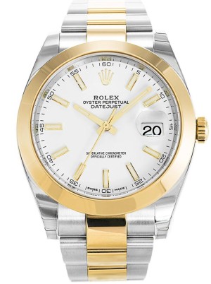 rolex datejust ii 41mm hvid skive 126303