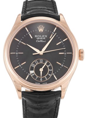 rolex cellini 39mm sort skive 50525