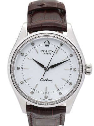 rolex cellini 25mm hvid skive 5310-2