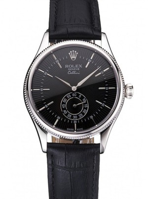superclone rolex cellini 38mm sort skive rep016790