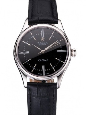 superclone rolex cellini 38mm sort urskive rep016804