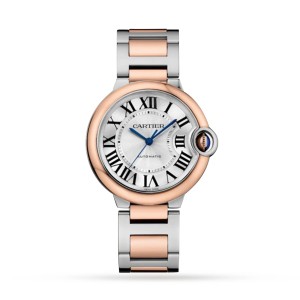 Cartier ballon bleu de cartier ur 36 mm mekanisk værk med automatisk optræk. stålkasse rosaguld W2BB0033