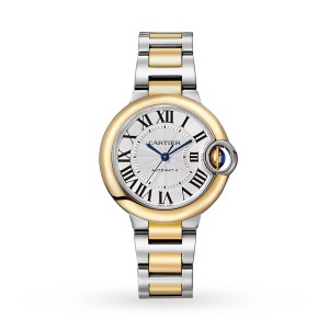 Cartier ballon bleu de cartier ur 33mm automatisk optræk stålkasse W2BB0037