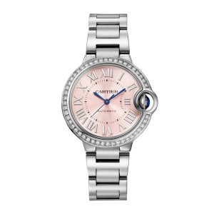 Cartier ballon bleu de cartier ur 33mm automatisk optræk stålkasse W4BB0037