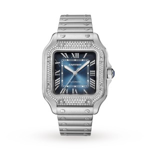 Cartier santos de cartier ur medium model mekanisk værk med automatisk optræk W4SA0006