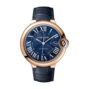 Cartier ballon bleu de cartier ur 42 mm mekanisk værk med automatisk optræk kaliber 1847 mc rosaguld WGBB0036