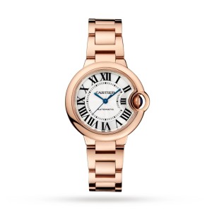 Cartier ballon bleu de cartier ur 33mm mekanisk værk med automatisk optræk rosaguld WGBB0042