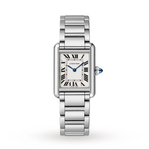 Cartier tank skal lille model kvartsbevægelse stål 29.5mm x 22mm WSTA0051