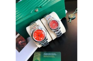 rolex oyster perpetual 31/41mm ss/ss red/stk